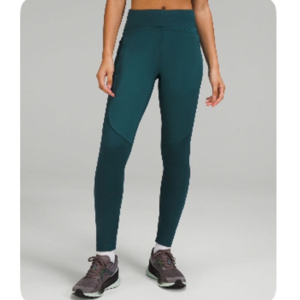 NWT Lululemon High-Rise Running Leggings Green Jasper Deep Teal Sz 4 28’’